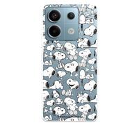 Funda Compatible con Xiaomi Redmi Note 13 5G Oficial de Peanuts Snoopy Siluetas para Proteger tu móvil. Carcasa de Silicona Transparente Flexible con Licencia Oficial de Snoopy