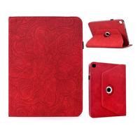 Funda compatible con Xiaomi Redmi Pad 2 11 pulgadas 2025, funda de piel sintética con patrón de mandala, giratorio 360°, multiángulo, funda protectora con soporte, color rojo