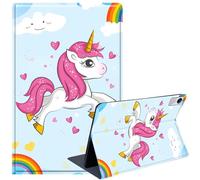 Funda Compatible con Xiaomi Redmi Pad SE 11 Pulgadas 2023 con Soporte Multiángulo Suave TPU Prueba de Golpes con Apagado y Encendido Automático, Unicornio Arcoíris
