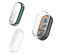 Funda compatible con Xiaomi Smart Band 10, protector de pantalla flexible de TPU resistente a los arañazos, carcasa protectora para Xiaomi Smart Band 10 Fitness Tracker (verde Z/transparente)