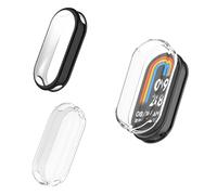Funda compatible con Xiaomi Smart Band 10, protector de pantalla flexible de TPU resistente a los arañazos, carcasa protectora para Xiaomi Smart Band 10 Fitness Tracker (Z-Swarz/transparente)