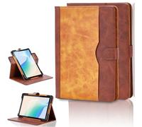 Funda Compatible para Denver TIO-10525 10.1-Pulgadas Funda Tablet Case Rotación de 360 Grados Ángulos de visión múltiple PU Cuero Stand Folio Cover Brown