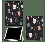 Funda Compatible para iPad 9.ª/8.ª/7.ª Generación 10.2 Pulgadas (2021/2020/2019), Carcasa Ultra Slim Smart Cover en PU Protector, con Auto-Reposo/Activación,Gato Planeta