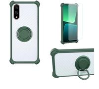 Funda Compatible para Kyocera Basio Active3 Kyg04 Funda Case Carcasa Soporte Cover [con 9H Dureza HD Protector Pantalla] PC + Silicona Soporte CSKB-LV