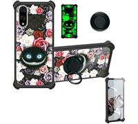 Funda Compatible para Kyocera Basio Active3 Kyg04 Funda Case Carcasa Soporte Cover [con 9H Dureza HD Protector Pantalla] PC + Silicona Soporte YGH-LZM