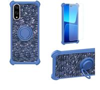 Funda Compatible para Kyocera Basio Active3 Kyg04 Funda Case Carcasa Soporte Cover [con 9H Dureza HD Protector Pantalla] PC + Silicona Soporte TZZH-LAN