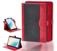 Funda Compatible para Logicom Fold 10 10.1-Pulgadas Funda Tablet Case Rotación de 360 Grados Ángulos de visión múltiple PU Cuero Stand Folio Cover Red