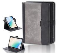 Funda Compatible para Logicom Fold 10 10.1-Pulgadas Funda Tablet Case Rotación de 360 Grados Ángulos de visión múltiple PU Cuero Stand Folio Cover Black
