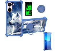 Funda Compatible para OnePlus Nord Ce5 Cph2717 Cph2719 Funda Case Carcasa Soporte Cover [con 9H Dureza HD Protector Pantalla] PC + Silicona Soporte YGL-LAN
