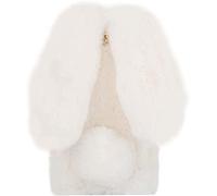 Funda Compatible para OPPO A5M/OPPO A5 5G 4G Silicona Conejo Piel Conejito Oído Lindo Carcasa Mullida Peluche Bumper Resistente con Tapa Diamante Antigolpes Case Cover (Blanco)