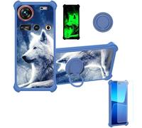 Funda Compatible para Zte Nubia Z70S Ultra Nx737J Funda Case Carcasa Soporte Cover [con 9H Dureza HD Protector Pantalla] PC + Silicona Soporte YGL-LAN