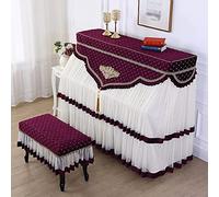 Funda completa para piano, Funda de piano moderna y elegante for el hogar, funda completa, toalla con volante(B,154 * 36 * 120cm)
