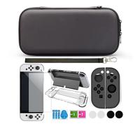 Funda con 9 accesorios para Nintendo Switch OLED, Azul Black