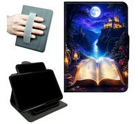 Funda con asa giratoria para Kindle de 11ª generación 2024/2022 de 6 pulgadas, libro de castillos
