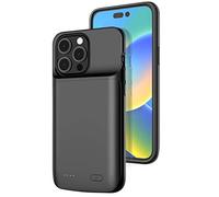 Funda con batería para iPhone 14 Pro Max, funda de carga de 10000 mAh para iPhone14ProMax, funda delgada y portátil con cargador recargable extendido negro