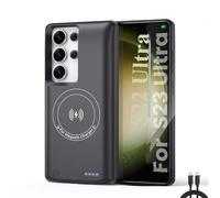 Funda con batería para Samsung Galaxy S23 Ultra/S22 Ultra, estuche de carga para teléfono, batería real de 10000 mAh, banco de energía portátil con carga inalámbrica magnética, estuche protector con