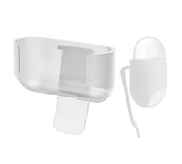 Funda con Clip para cinturón Geekria Compatible con Apple AirPods Pro 3 (3.ª Gen), Carcasa rígida Protectora con Acceso al Puerto de Carga, Soporte para Clip en cinturón/Correa, Viaje (Blanco)
