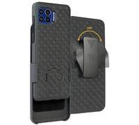 Funda con clip para Moto One 5G Nakedcellphone [Negro] con soporte y funda para cintur n [Giratorio/Trinquete] para Motorola Moto One 5G (XT2075)