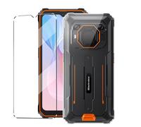 Funda con Cristal Templado 1Pcs Protectora Capa Compatible with Blackview BV6200 Pro Antigolpes Fundas Carcasa Compatible with Blackview BV6200 Pro Silicona Funda de Móvil cristal antirotura Clear