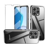 Funda con Cristal Templado 1Pcs Protectora Capa Compatible with Doogee Note 58 Pro / Note 58 Antigolpes Fundas Carcasa Compatible with Doogee Note 58 Pro Silicona Funda de Móvil cristal antirotura