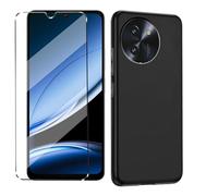 Funda con Cristal Templado 1Pcs Protectora Capa Compatible with Doogee Note 59 Pro Antigolpes Fundas Carcasa Compatible with Doogee Note 59 Pro Silicona Funda de Móvil cristal antirotura -BLACK