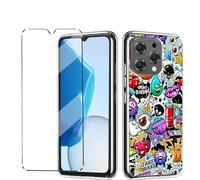 Funda con Cristal Templado Protectora Capa Compatible with Doogee Note 58 Pro / Note 58 Antigolpes Fundas Carcasa Compatible with Doogee Note 58 Pro Silicona Funda de Móvil cristal antirotura -XS40