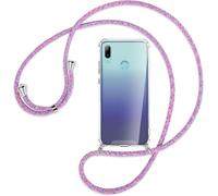 Funda con Cuerda para Huawei P Smart 2019/ Honor 10 Lite Funda con Cadena para Teléfono con Correa ajustable Transparente TPU Silicona Carcasa con Collar de Cordón Funda con Cordón de Colgar,Unicornio
