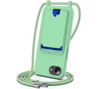 Funda con Cuerda para Motorola Moto Edge 50 Neo/S50 5G/ThinkPhone 25 5G, Silicona Líquida Carcasa con Cordón [Ajustable Correa de Cuello Cadena] Case con Ranura para Tarjetas]Anti-Choque Anti-arañazos