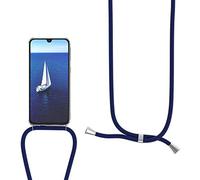 Funda con Cuerda para OnePlus Nord 2T 5G - Funda Protectora ponible - Carcasa Transparente TPU Silicon Colgante Ajustable Collar Case, Carcasa Anti Shock con Cuerda Correa,Azul