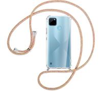 Funda con Cuerda para Realme C21Y/ Realme C25Y, Funda con Cadena para Teléfono Móvil con Correa ajustable Transparente TPU Silicona Carcasa con Collar de Cordón Funda con Cordón de Colgar,Arco iris