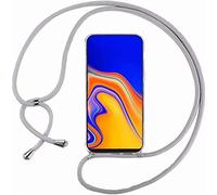 Funda con Cuerda para Vivo Y76 5G / Vivo Y76s, Funda con Cadena para Teléfono Móvil con Correa Ajustable Transparente TPU Silicona Carcasa con Collar de Cordón Funda con Cordón de Colgar,Plata