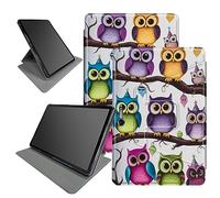 Funda con diseño de búhos para tablet Microsoft Surface Pro 7 Plus/Pro7/Pro 6/Pro 5/Pro 2017/Pro 4/Pro LTE de 12.3 pulgadas, rotación de 360 grados, múltiples ángulos de visión con apagado y encendido