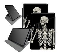 Funda con diseño de calavera para Microsoft Surface Pro X (2021/2020/2019) de 13 pulgadas, rotación de 360 grados, múltiples ángulos de visión para Microsoft Surface Pro X con apagado y encendido