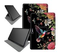 Funda con diseño de flores de colibrí para tablet Microsoft Surface Pro 7 Plus/Pro7/Pro 6/Pro 5/Pro 2017/Pro 4/Pro LTE de 12.3 pulgadas, rotación de 360 grados, múltiples ángulos de visión con apagado