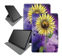 Funda con diseño de girasol morado Galaxy para tablet Microsoft Surface Pro 7 Plus/Pro7/Pro 6/Pro 5/Pro 2017/Pro 4/Pro LTE de 12.3 pulgadas, rotación de 360 grados, múltiples ángulos de visión con