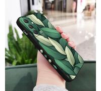 Funda con diseño de Hojas para Samsung Galaxy A55, A35, A25, A15, A56, A36, A26, A16, A06, A05, A05S, A54, A34, A24, A14, A04, A04S, A04E 4G 5G, Color Negro, para A04E