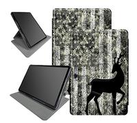 Funda con diseño retro de ciervo para tablet Microsoft Surface Pro 7 Plus/Pro7/Pro 6/Pro 5/Pro 2017/Pro 4/Pro LTE de 12.3 pulgadas, rotación de 360 grados, múltiples ángulos de visión con apagado y