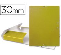 Carpeta proyectos liderpapel folio lomo 30mm carton gofrado amarilla