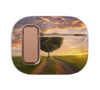 Funda con forma de corazón con diseño de árbol en puesta de sol compatible con Airpods Pro 2, fundas protectoras para auriculares
