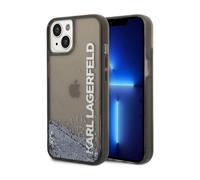 Funda con logotipo alargado Karl Lagerfeld Liquid Glitter, Negro - iPhone 14 Plus