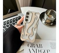Funda con patrón de Llama 3D para Samsung Galaxy S24, S23, S22 Ultra, A55, A16, A54, A06, A15, A14, Moderna, Delgada, a Prueba de Golpes, Suave, Plateada Mate, para Galaxy S24 Ultra B