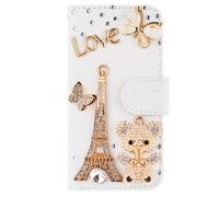 Funda con purpurina para Samsung Galaxy S25, diseño de torre con brillantes y diamantes