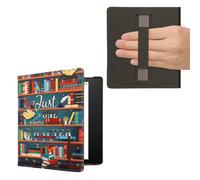 kwmobile Carcasa Compatible con Amazon Kindle Oasis 10. Generation Funda - Funda e-Book con Solapa y Correa de Mano - Solo un capítulo más