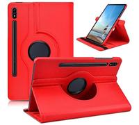 Funda con Soporte de Cuero PU giratoria 360 Adecuada for Samsung Galaxy Tab S10 FE Plus 13,1 Pulgadas 2025 con Funda Inteligente con Encendido/Apagado automático(Red)