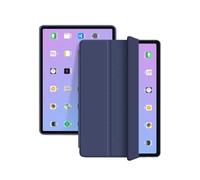 Funda con Soporte de Cuero PU Triple Plegable Adecuada for Huawei MatePad 11,5 S SLG-W50 SLG-W10 2025 Funda Trasera de Silicona TPU Suave(Dank Blue)