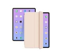 Funda con Soporte de Cuero PU Triple Plegable Adecuada for Huawei MatePad 11,5 S SLG-W50 SLG-W10 2025 Funda Trasera de Silicona TPU Suave(Pink)
