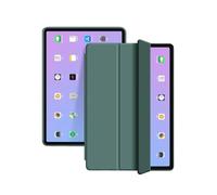 Funda con Soporte de Cuero PU Triple Plegable Adecuada for Huawei MatePad 11,5 S SLG-W50 SLG-W10 2025 Funda Trasera de Silicona TPU Suave(Dank Green)