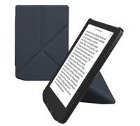 kwmobile Carcasa Compatible con Pocketbook Verse/Verse Pro/Verse Color/Vivlio Light/Light HD Funda con Soporte - Funda con Origami y Tapa con Cierre magnéetico - Azul Oscuro