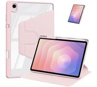 Funda con Soporte Giratorio 360 Adecuada for Samsung Galaxy Tab S10 Plus 12,4 Pulgadas SM-X820/X826B 2024 Funda Trasera de acrílico Duro(Pink)