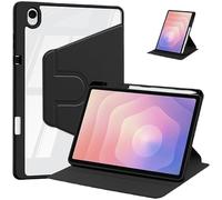Funda con Soporte Giratorio 360 Adecuada for Samsung Galaxy Tab S10 Plus 12,4 Pulgadas SM-X820/X826B 2024 Funda Trasera de acrílico Duro(Black)
